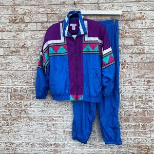 LAVON- y2k track color aztec tracksuit